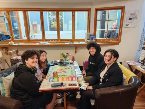 Board games going on in the cafe:)
