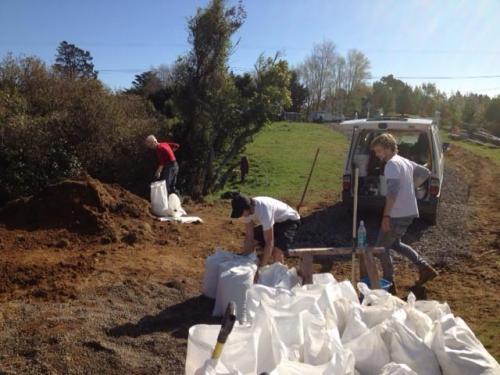 Making up sandbags